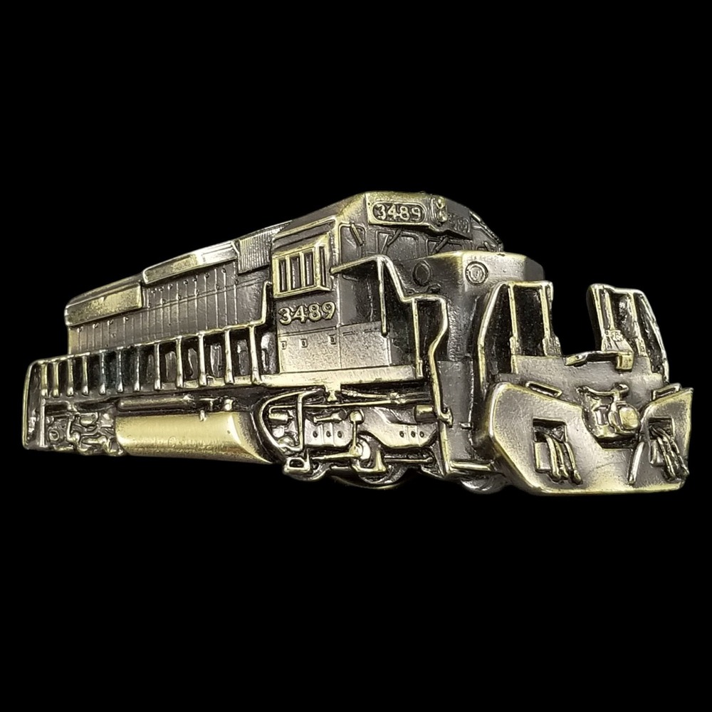 Vintage 1980 American Buckle Co. Train Locomotive Belt Buckle Limited Ed.‎ 274